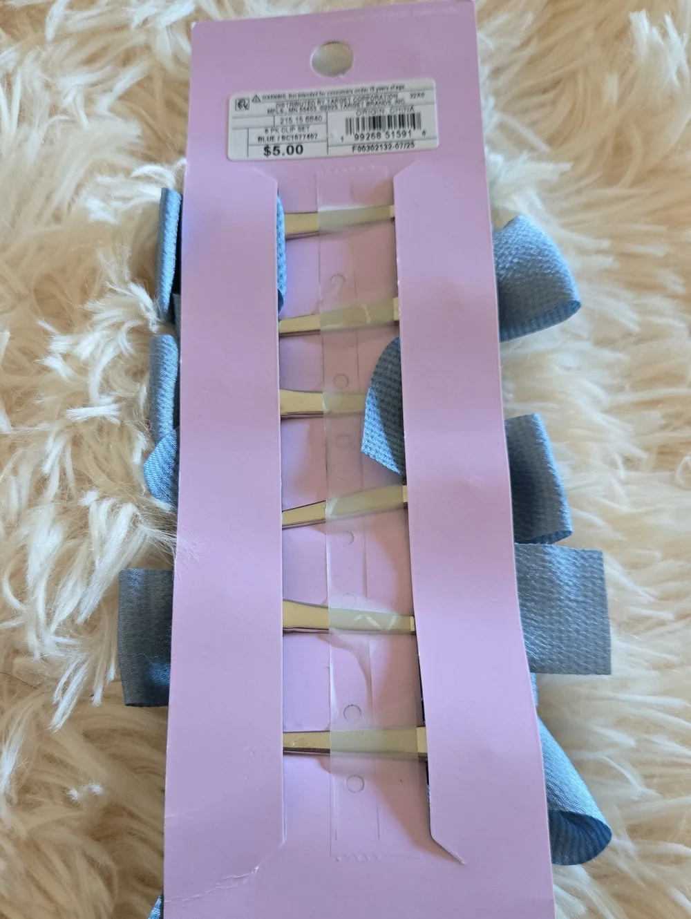 NEW art class Light Gray Ribbon Hair Clip And Wild Fable Bows